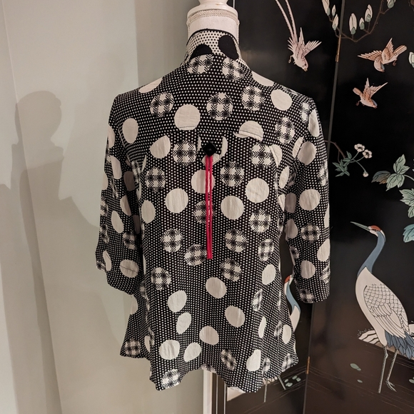 Ali Miles Womens Petite Medium Light Jacket Art To Wear MixedPrint 3/4Sleeve 118 - Picture 6 of 12